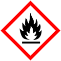 Picto danger'matières inflammables' w021 pvc -l:200mm